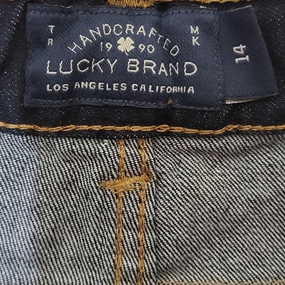 Lucky Brand Jeans Kids 14 Dark Dark Wash Skinny‎ Straight Leg Five Pockets - Picture 4 of 10